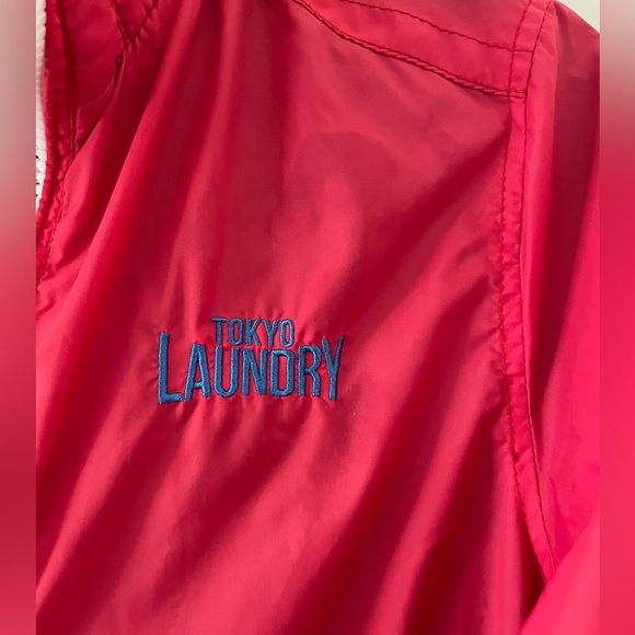 Tokyo Laundry Red Full Zip Track Windbreaker Jacket Size Small - Picture 2 of 11